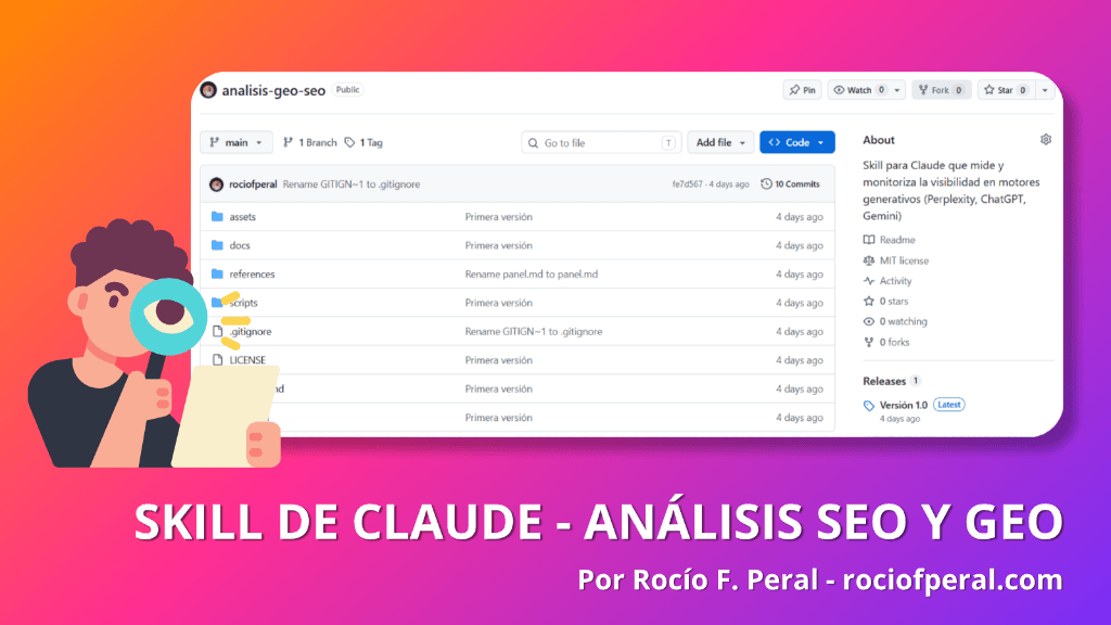 Skill de Claude para visibilidad GEO y SEO por Rocío F. Peral